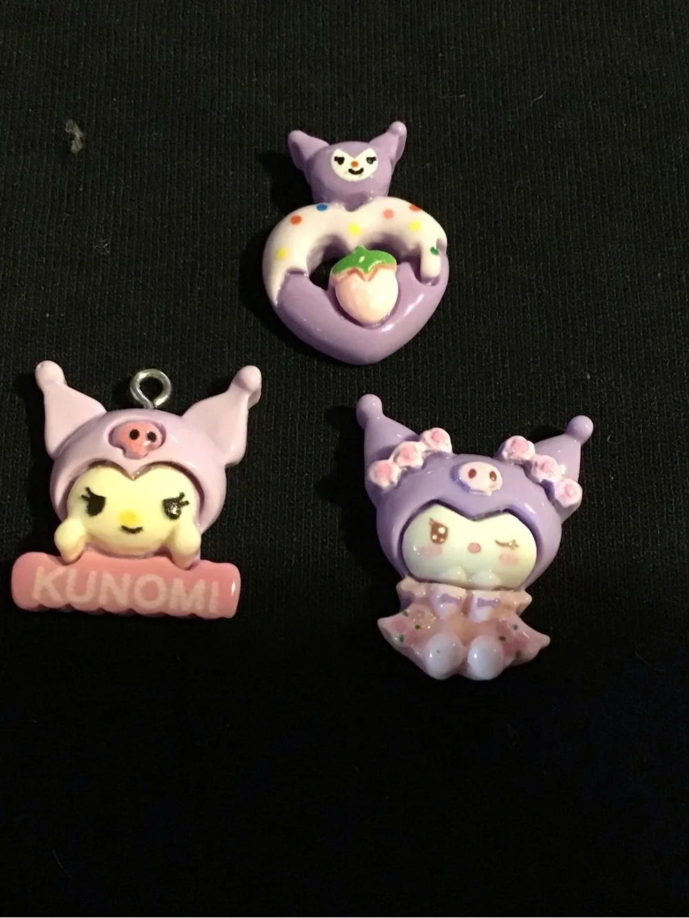 Kawaii Purple Character mini magnet set - Cute Pastel Embellishments